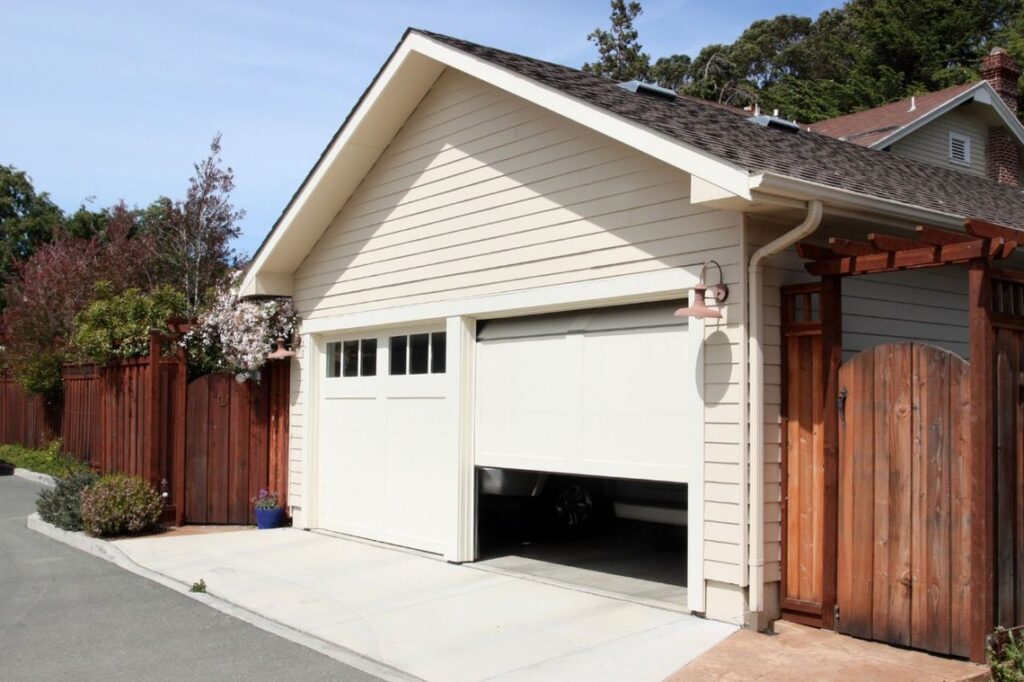 a car garage of a house