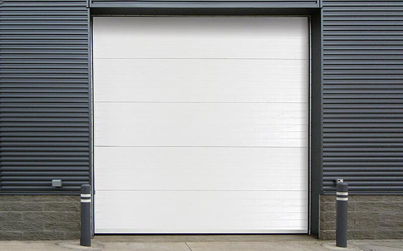 insulated sectional steel-back door