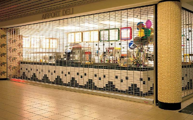 security grilles at retail store